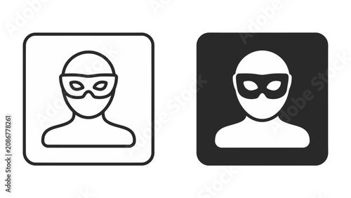 Tableau sur toile Robber Icon Set