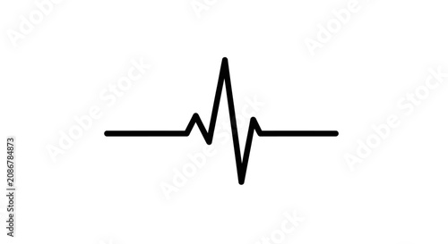 Cuadro en lienzo ECG heartbeat pulse line medical symbol.