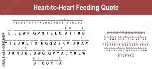 Foto Breastfeeding awareness cryptogram game with secret message to decode
