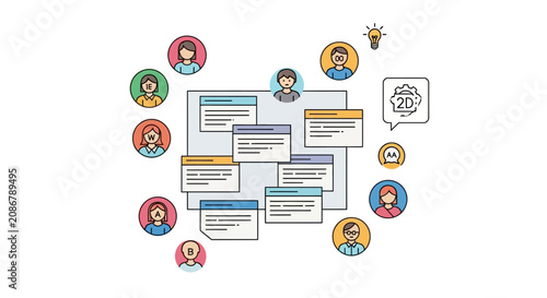 Bild auf Leinwand People Communication Teamwork Collaboration Concept.