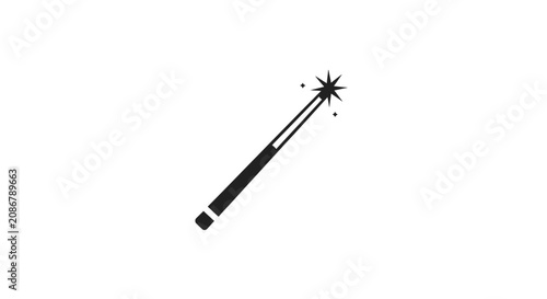 Tablou pe pânză Magic wand with sparkles flying.