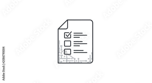 Schilderij op canvas Checklist Document Form Paperwork.
