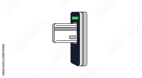 Vászonkép Card Reader Device with Screen.