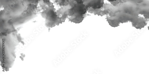 Cuadro en lienzo Abstract black and white smoke