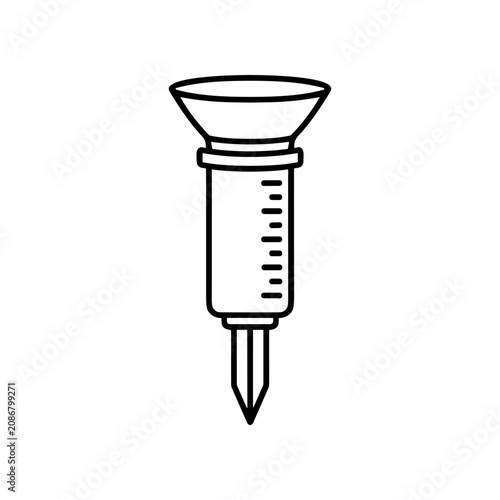 Detailed illustration of a syringe.