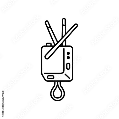 Black and white smartwatch drawing tool.
