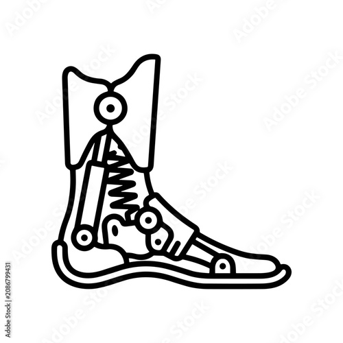 Detailed drawing of a sneaker.