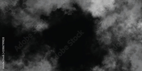 Fotografía Abstract black and white smoke