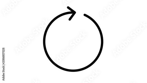 Refresh Loop Animation Icon Video – Circular Reload Icon Motion Graphic