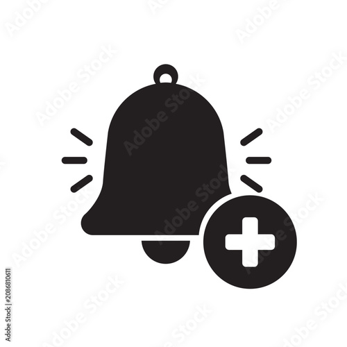 Medical Alert Notification Bell Icon