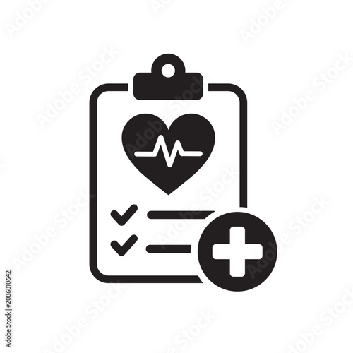 Medical Checklist and Health Record Icon