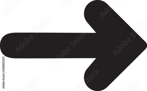 Tablou pe pânză Single black arrow icon.