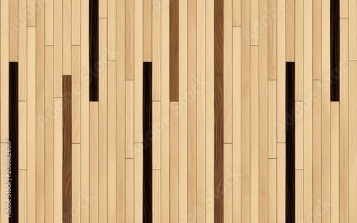 Vertical wooden planks texture with dark and light brown shades