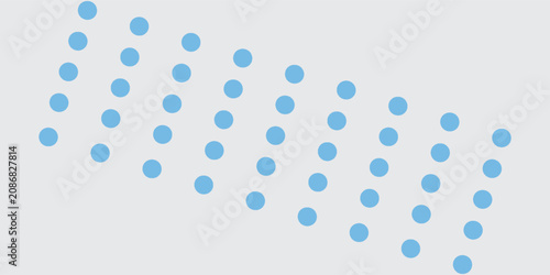 Fotografía Abstract geometric dot grid pattern vector, light blue rounded circles aligned on isolated gray background, minimalist graphic element