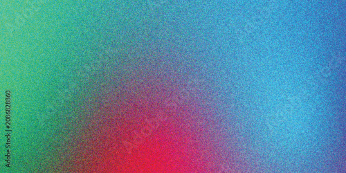 Tableau sur toile Abstract Colorful Geometric Circle Pattern Background with Rainbow Gradient Text