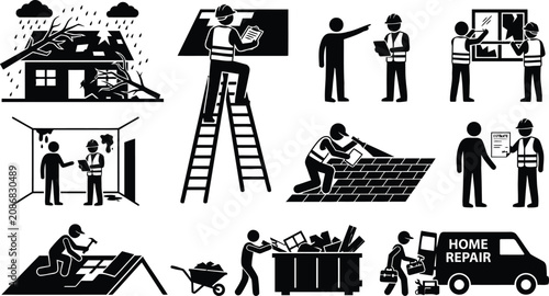 Home repair and renovation illustration