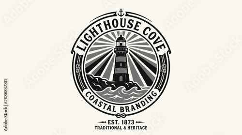 Canvastavla Lighthouse logo with coastal branding theme.