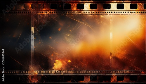film strip texture with light leaks and burn effect dust and scratch abstract background