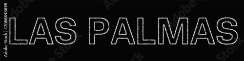 Foto Black and white sketch Las Palmas text design element