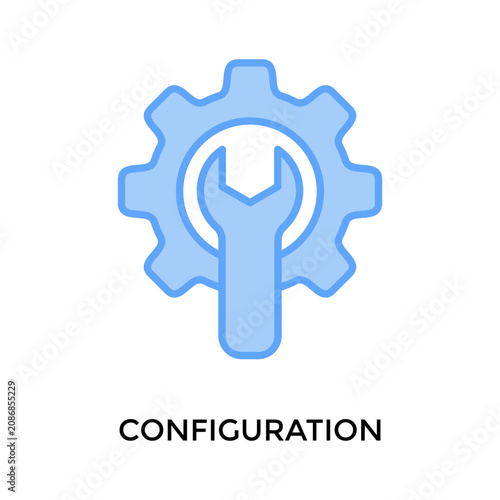 Photography Configuration Icon Lineal Blue Style