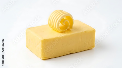 Butter block, yellow dairy product, food ingredient, kitchen essentials