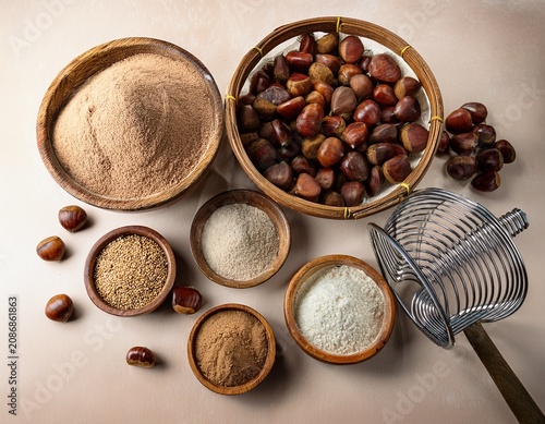 accessories utilized in the process of preparing sweet chestnut flour highlighting the essential accessories that contribute to the creation of high quality sweet chestnut flour