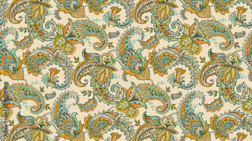 Beautiful Vintage Flower Pattern for Textile Decoration