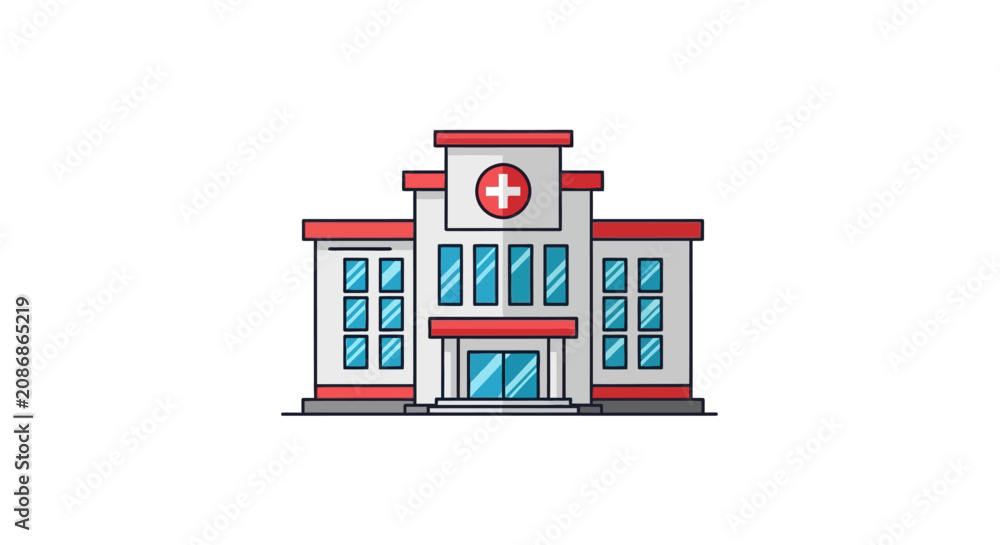 Obraz premium Medical Building Hospital Architecture Design.