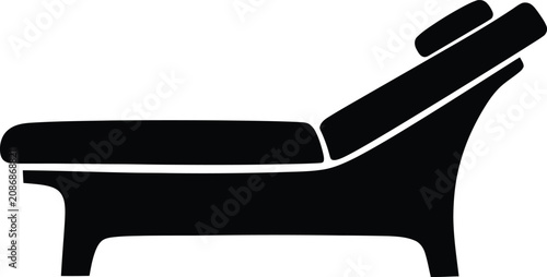 Fotografie Silhouette vector of a chaise lounge chair for relaxation design