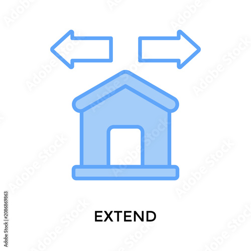 Foto Extend Icon Lineal Blue Style