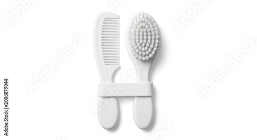 White Baby Hair Brush and Comb Gift Set
