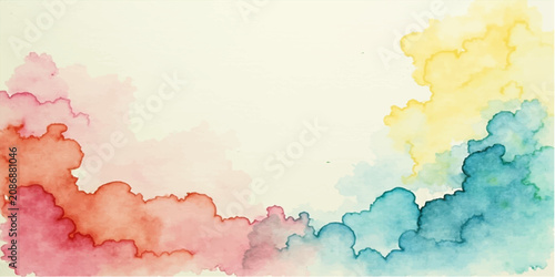 Fotografía Abstract watercolor hand painted background with vintage grunge paper texture, s
