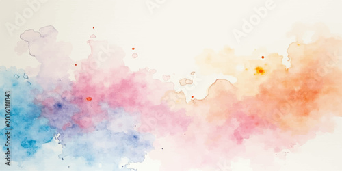 Obraz na plátně Abstract colorful watercolor background with paint splash, ink texture, grunge e