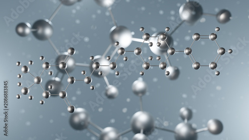 Foto gepirone molecular structure, 3d model molecule, antidepressant structural chemi