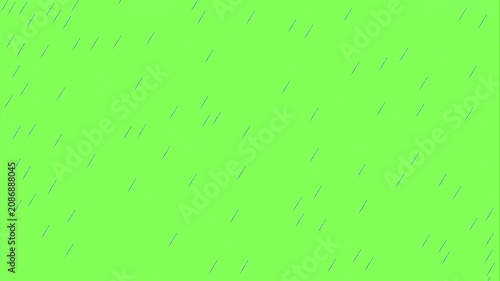 Rain falls gently against a bright green backdrop. The motion suggests soft, continuous precipitation. It evokes calm or melancholy moods subtly. Perfect for backgrounds, weather themes
