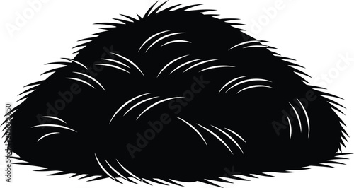 Foto Silhouette vector illustration of a fluffy animal fur texture design