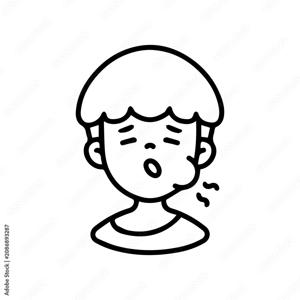 Fototapeta premium Child Swollen Cheek Pain