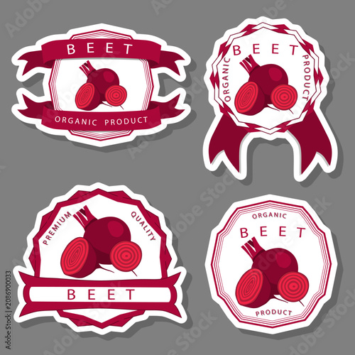 Set tasty natural eco product vegetable beetroot