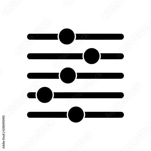 Fotografía Masterpiece UI Slider icon featuring a refined adjustment control with balanced proportions and modern geometric styling