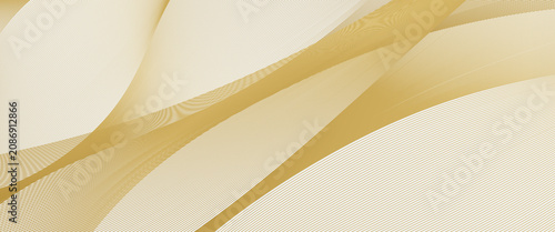 Foto Abstract luxury background with gold wavy curve lines pattern (guilloche curves) in premium colors