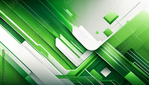 modern technology oriented abstract background with white and green colors green is the dominant color