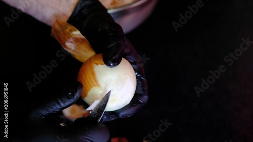 to peel an onion. sassy onion peeling off its layers revealing hidden secrets and a quirky metaphorical concept
