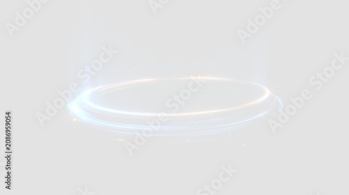 фотографія Circular light spiral png with glowing motion streaks, radiant beam flow and transparent abstract composition