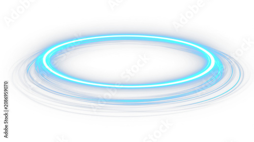 Neon wave spiral png with glowing trail effect, abstract motion blur and radiant energy illustration.