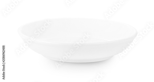white plate isolated on white background.