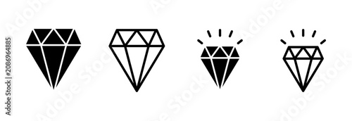 Fotografie Diamond icon symbol for apps and websites