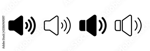 Obraz na plátně Speaker icon symbol for apps and websites