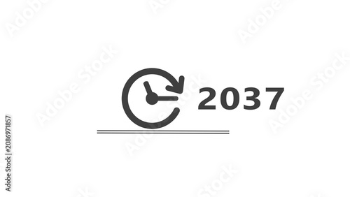 Circle arrow clock timer illustration. Counting number clock illustration.