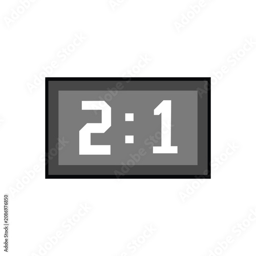 Quadro su tela Scoreboard result 2 to 1 icon