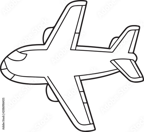 Airplane silhouette black outline on a white background silhouette high quality professional detailed